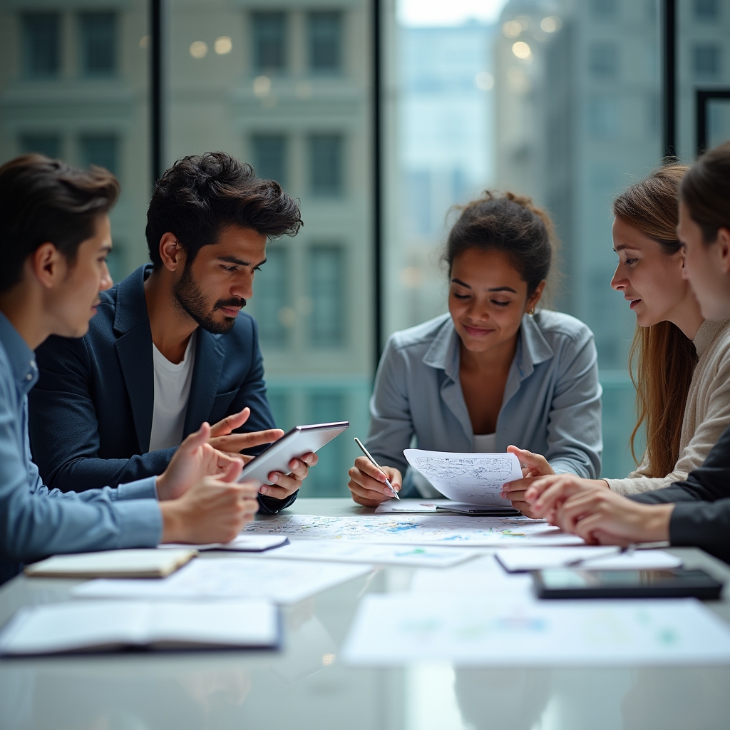 Grup de profesioniști în atelier de management al cunoștințelor